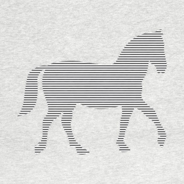 Horse - strips - gray and white. by kerens